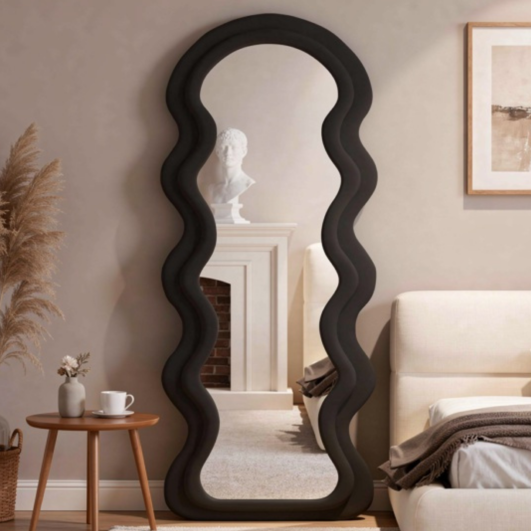 Onlyfurn-Crescent Wavy Full Length Mirror