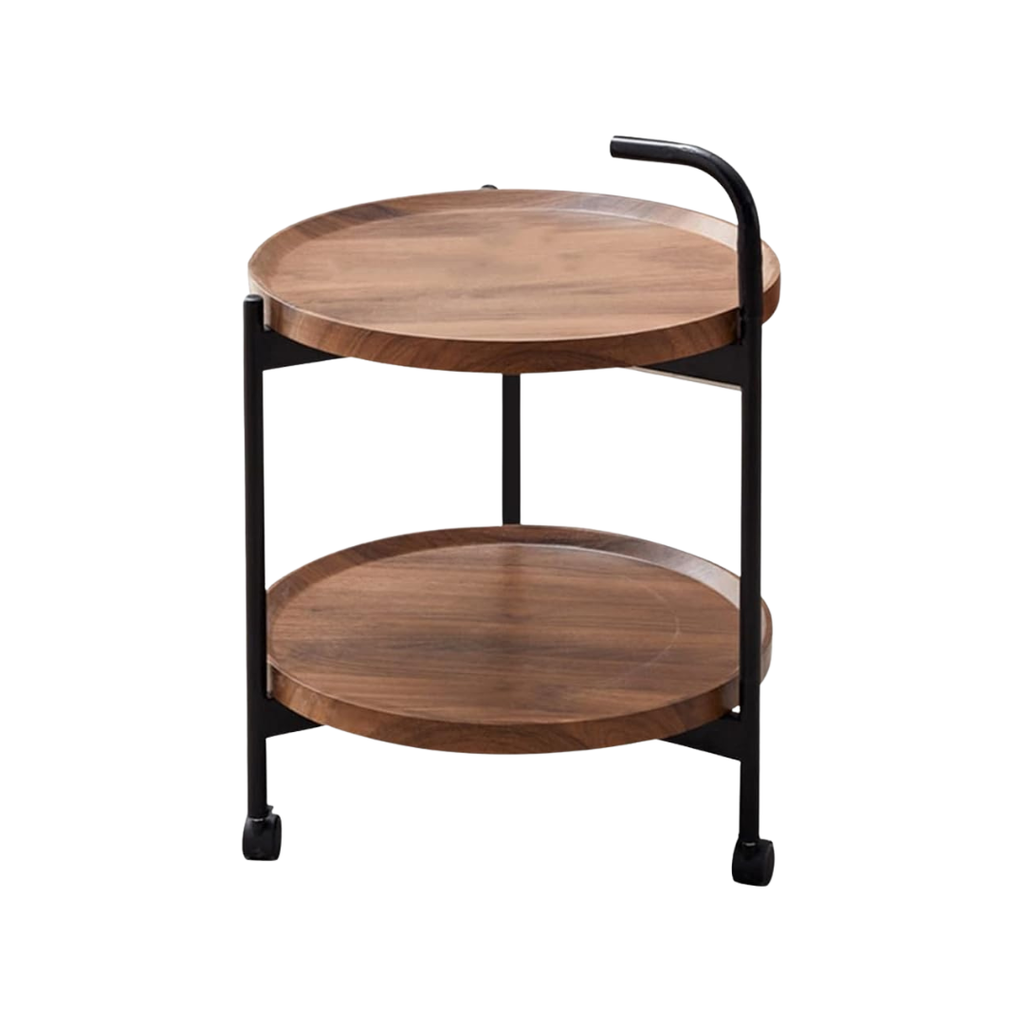 OnlyFurn-Marinda Wooden 2-Tier Table Trolley
