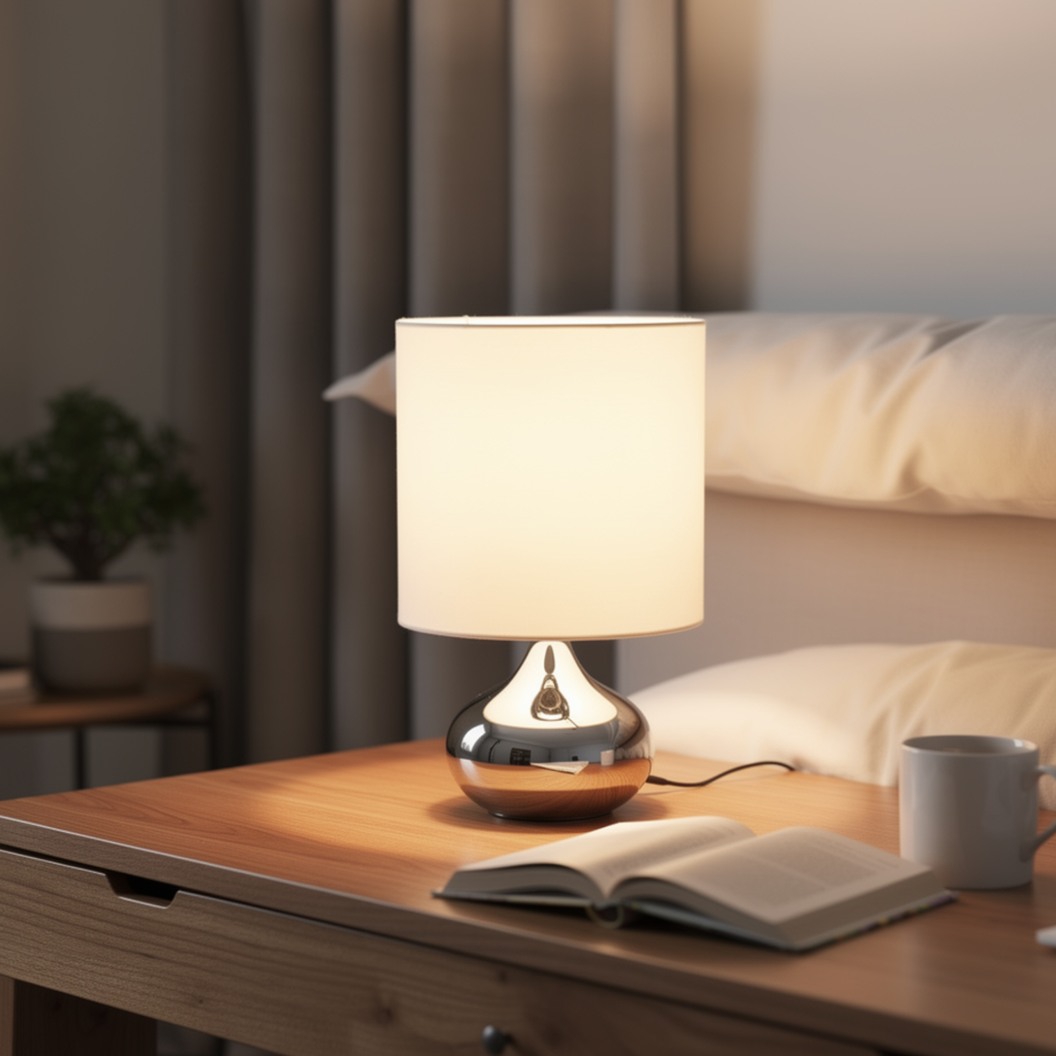 Onlyfurn-Niko Silver Base Table Lamp
