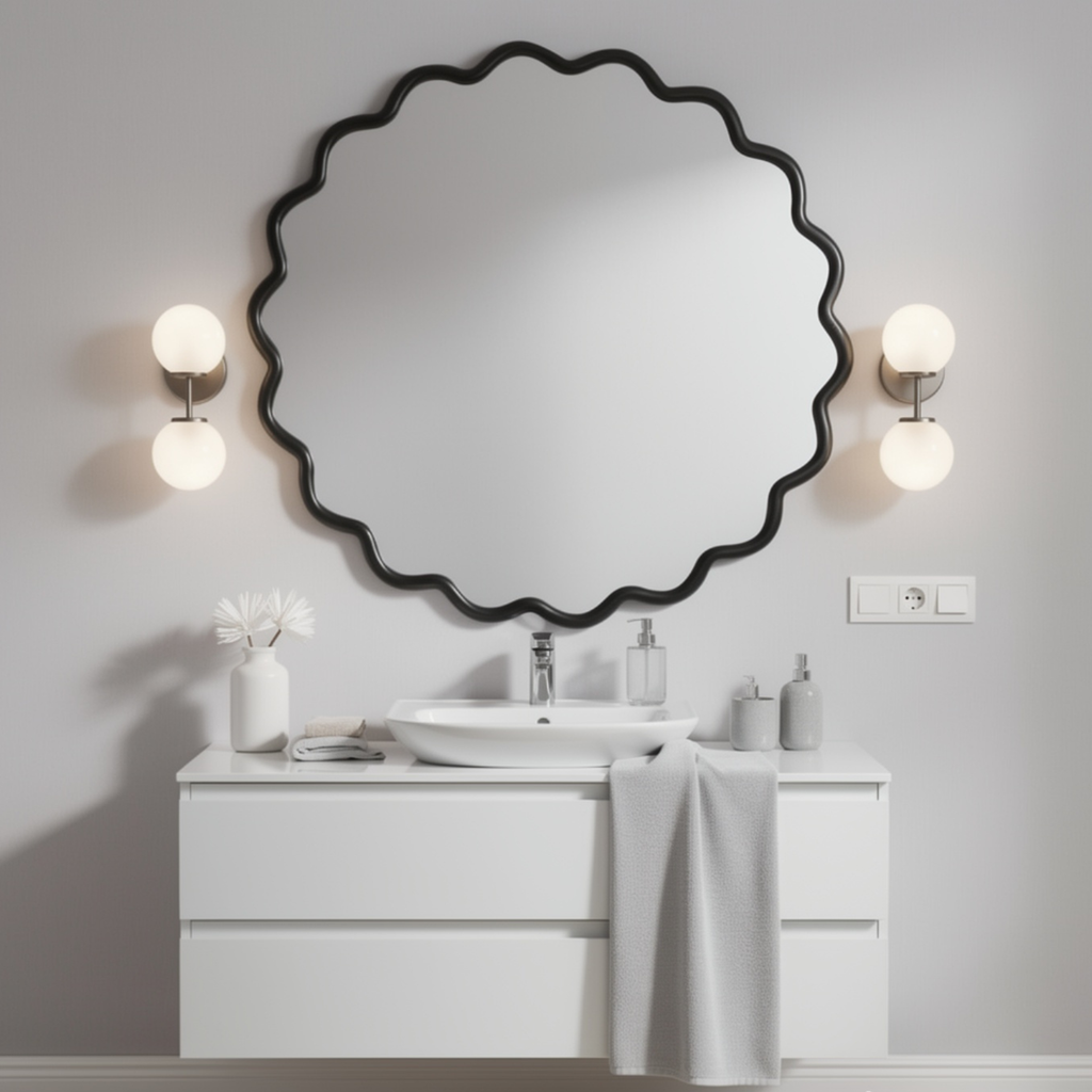 OnlyFurn-Solara Wiggly Bathroom Mirror