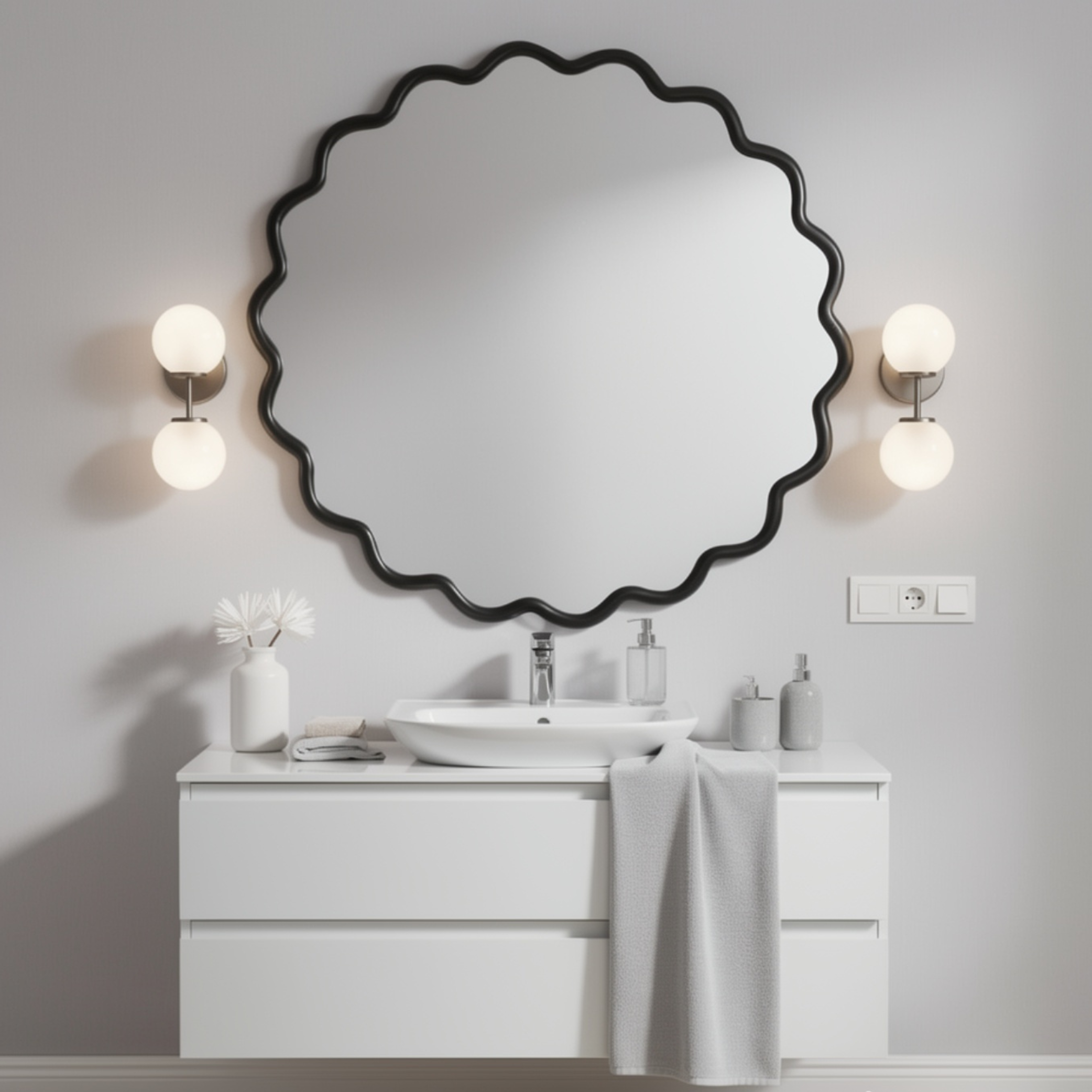 OnlyFurn-Solara Wiggly Bathroom Mirror