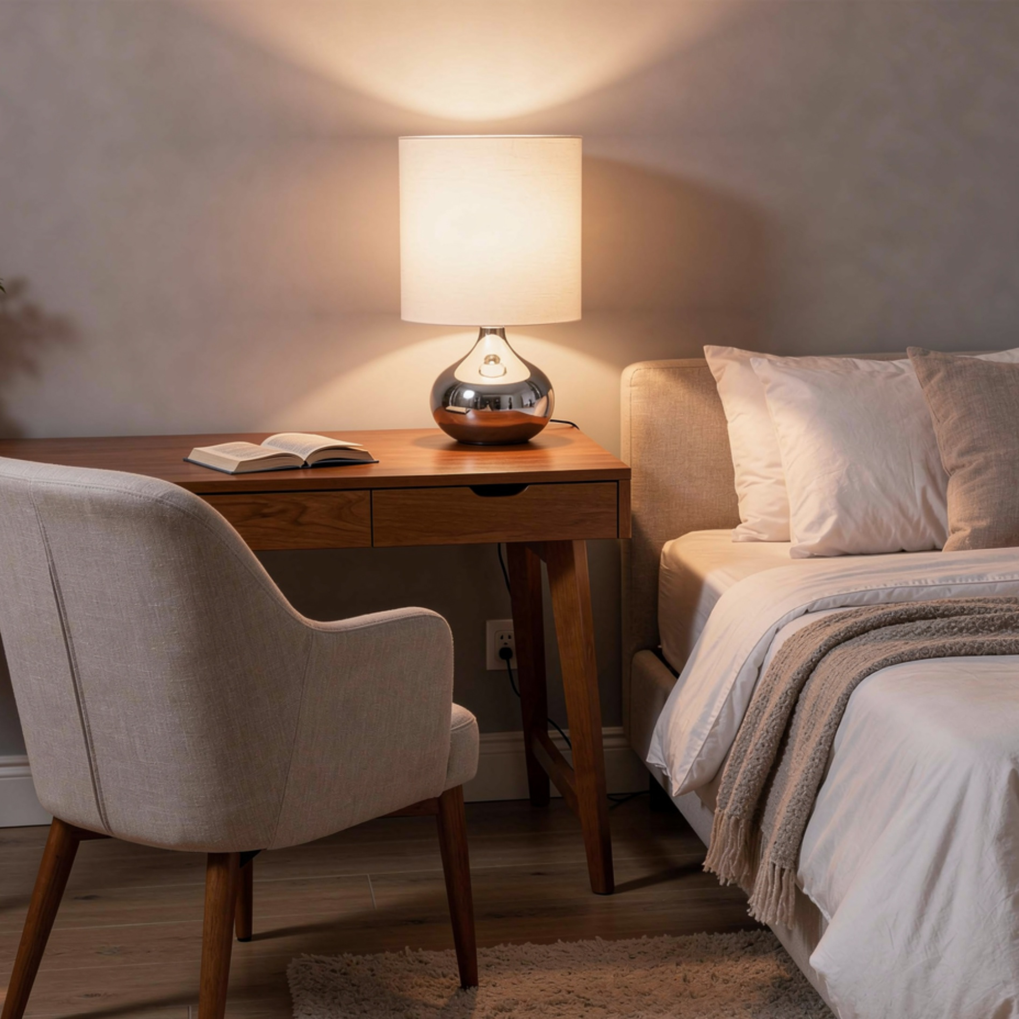 Onlyfurn-Niko Silver Base Table Lamp