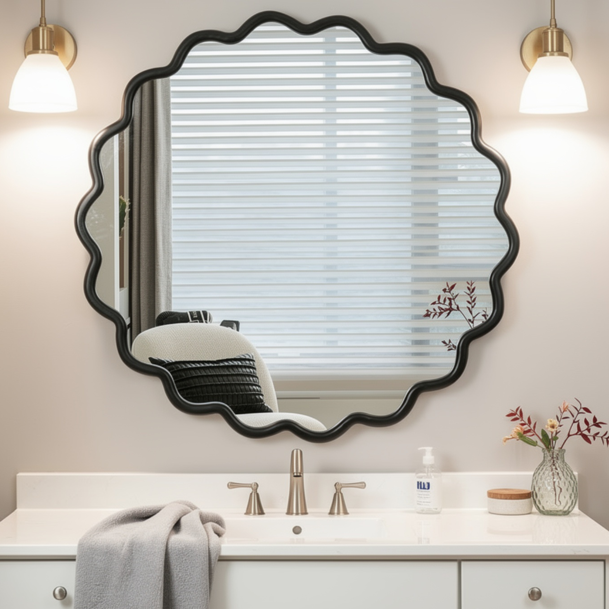 OnlyFurn-Solara Wiggly Bathroom Mirror