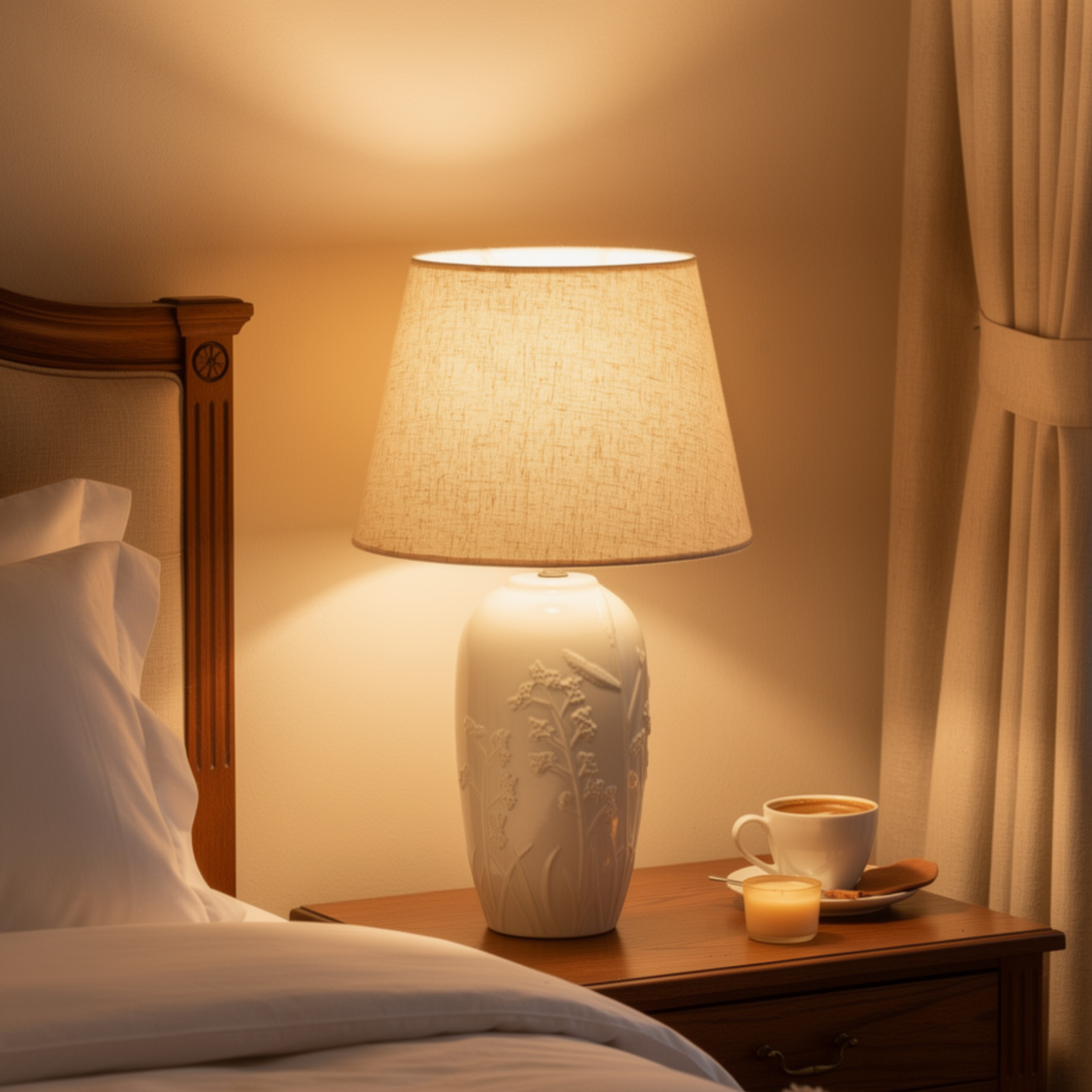 Onlyfurn-Cassie Floral Ceramic Table Lamp