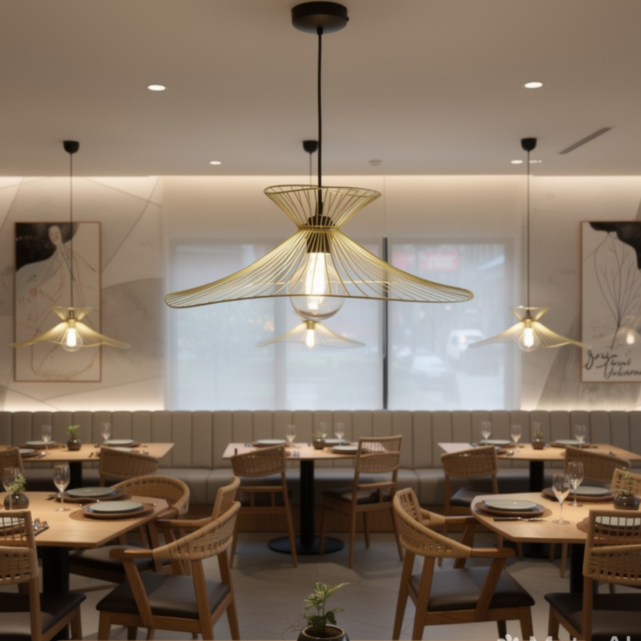 Onlyfurn-Lunara Metal Pendant Ceiling Lamp