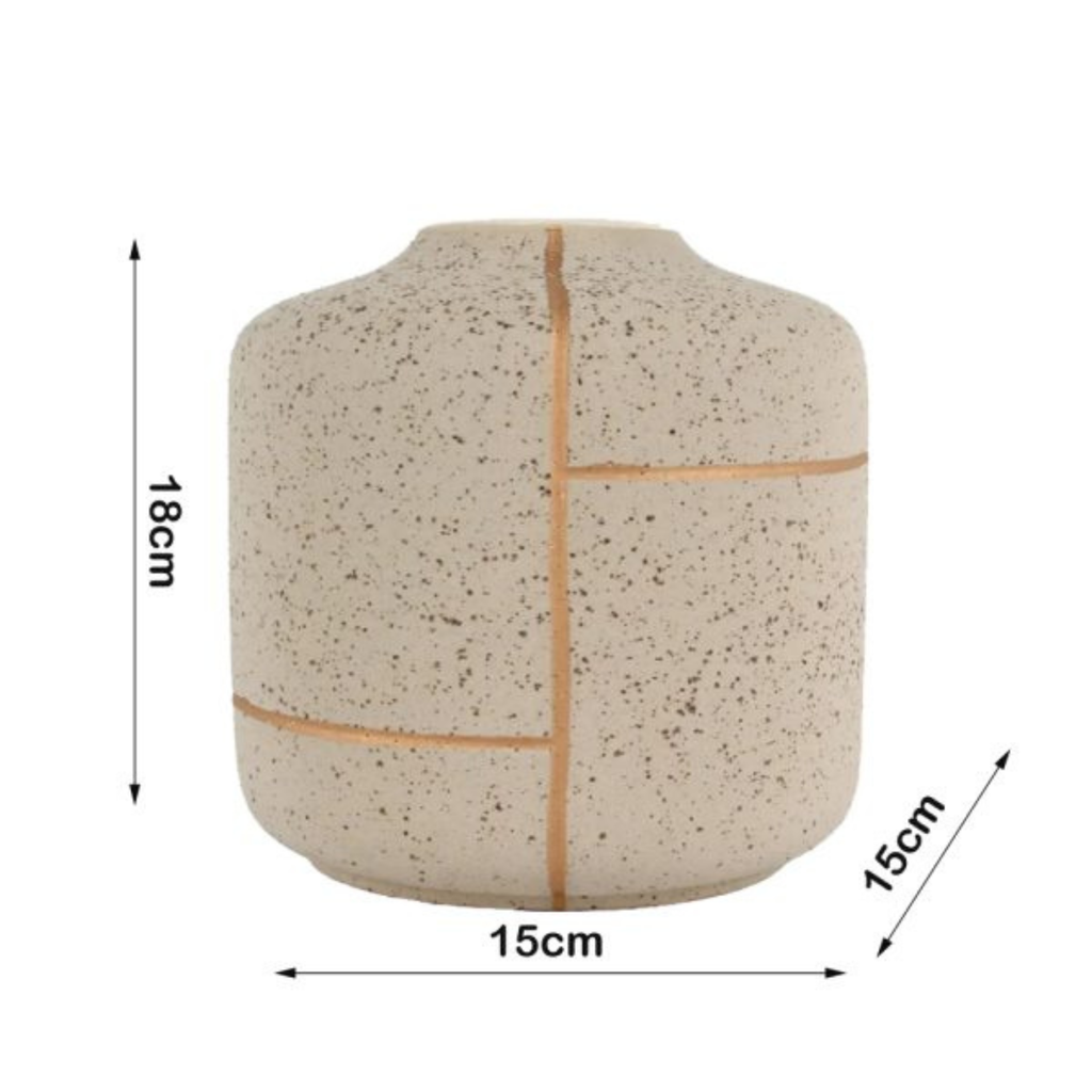 Onlyfurn-Ivory Ceramic Flower Vases
