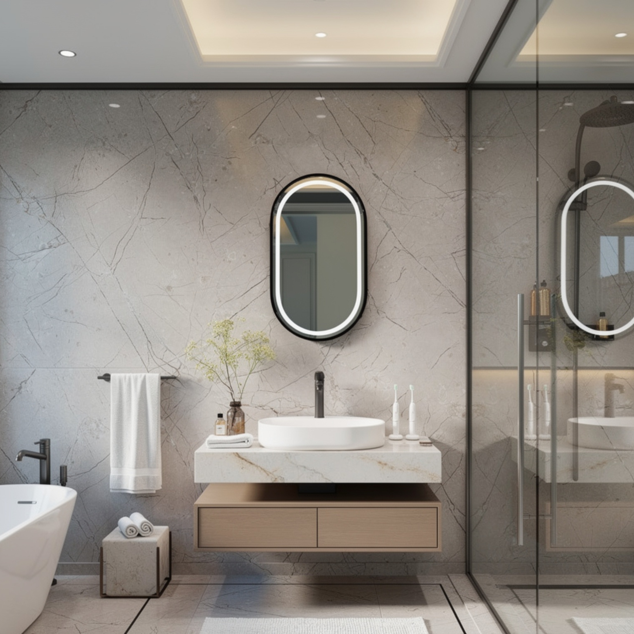 Onlyfurn-Cathedral LED Bathroom Mirror