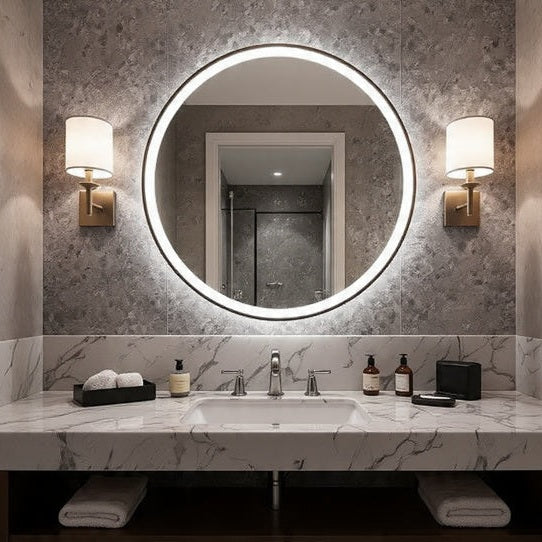 OnlyFurn HaloGlow LED Mirror spa style bathroom decor