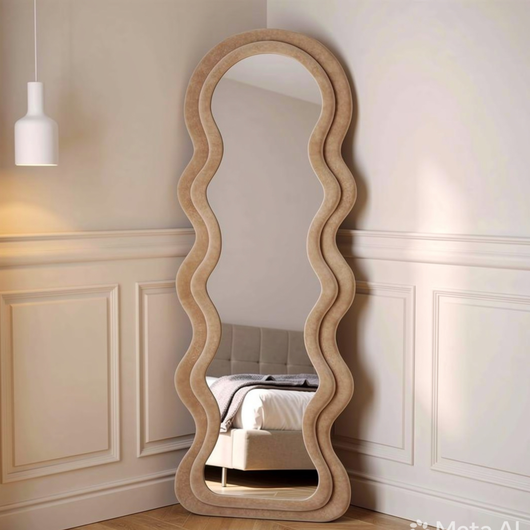 Onlyfurn-Crescent Wavy Full Length Mirror