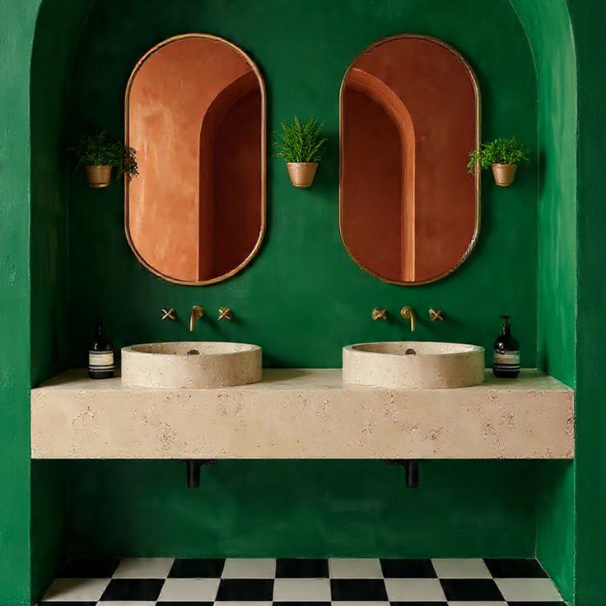 OnlyFurn Luna Double Mirrors modern bathroom decor